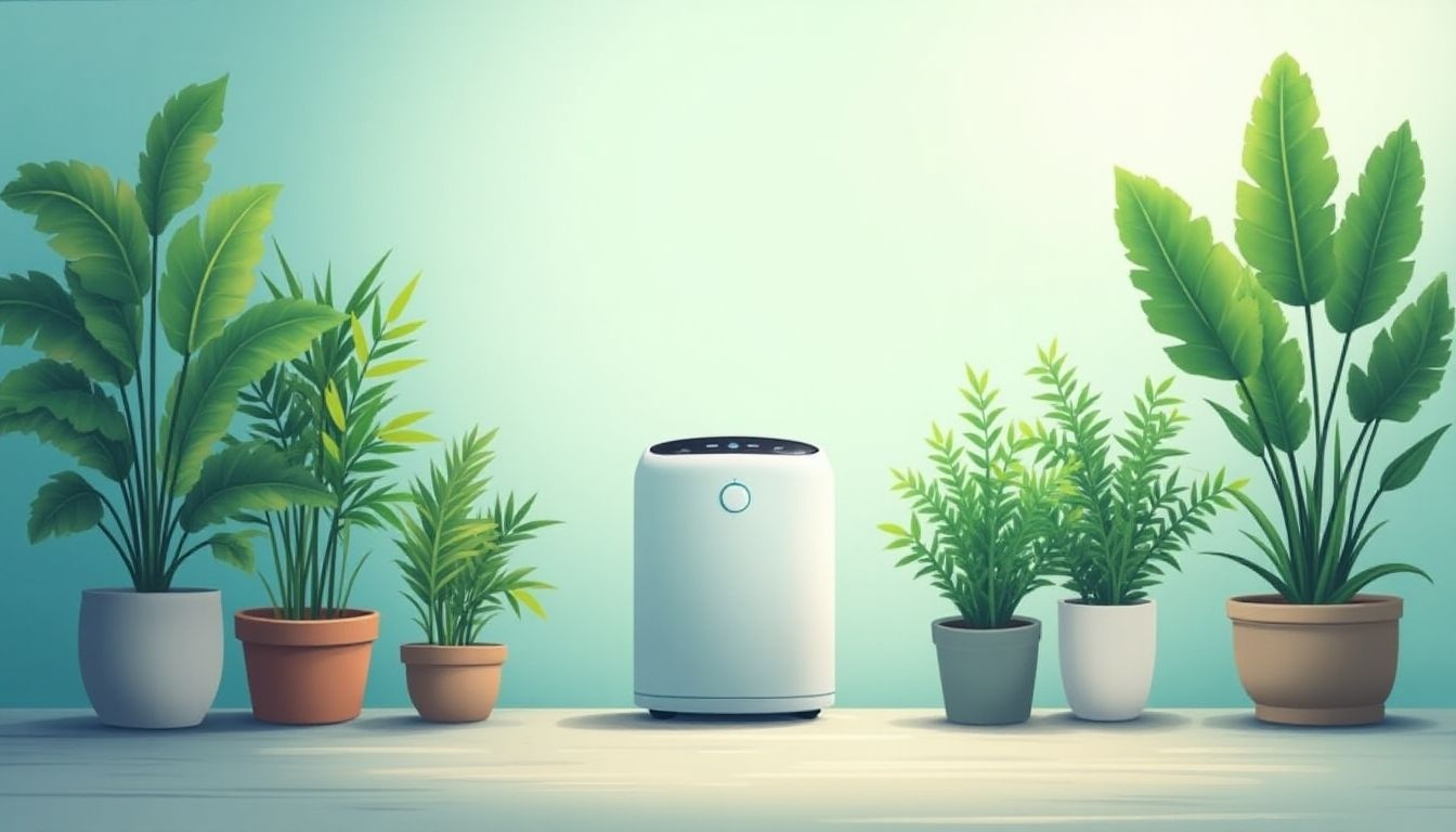 comparison of houseplants and air purifiers effectiveness images