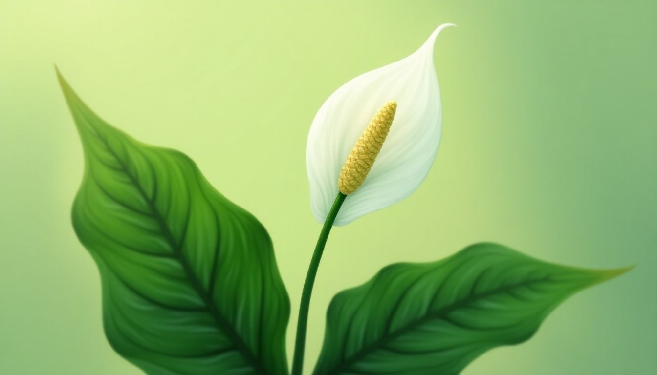 photo of Peace Lily plant in home setting