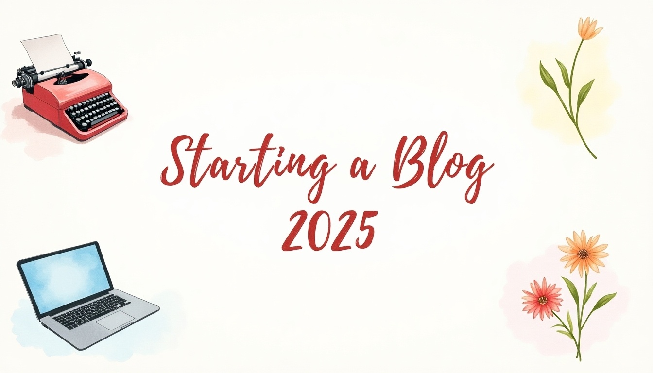 This is a featured image for the blog article titled "A Beginner’s Guide to Starting a Blog in 2025"