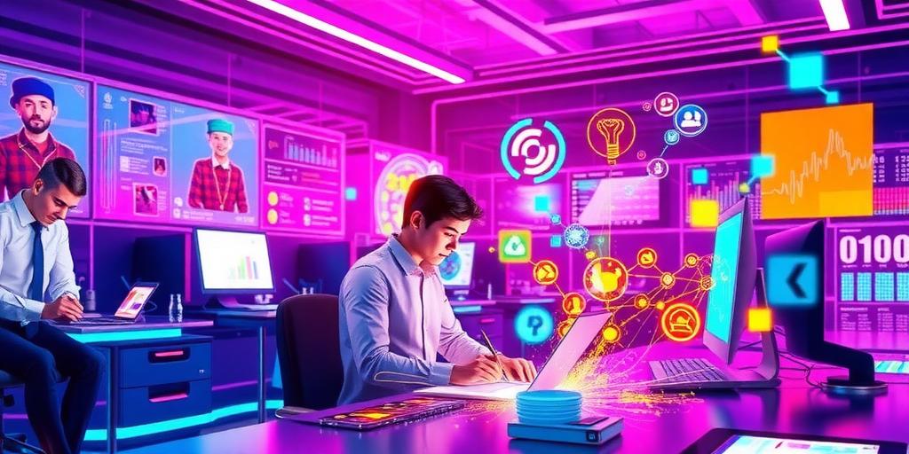 images depicting the rise of AI in business environments