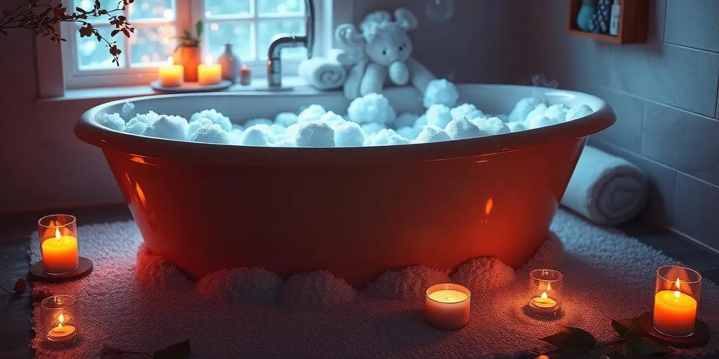 natural bubble bath relaxation at home