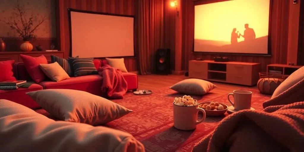 mini film festival cozy snacks indoors