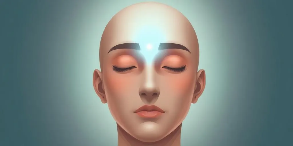 Diagram showing the location of the third eye on the human body