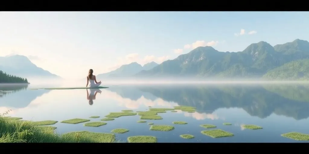 serene image of mindfulness meditation in nature