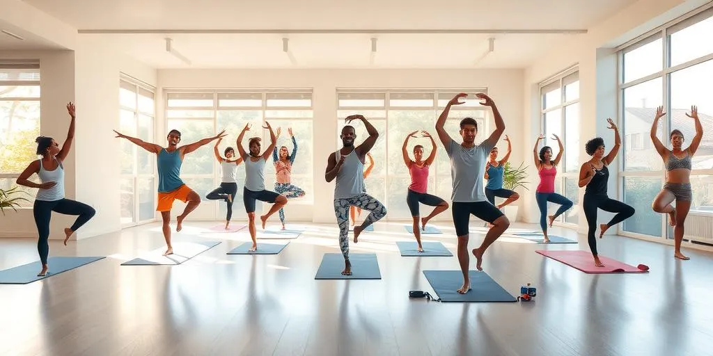 yoga poses demonstrating flexibility