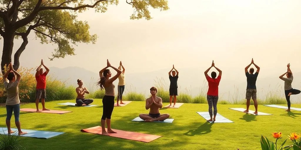 image depicting yoga practices beneficial for chronic health conditions