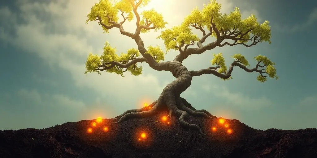 illustration of karma as a balance of actions and consequences