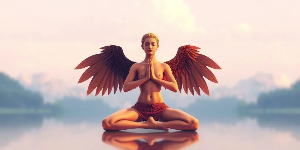 Eagle Pose physical benefits illustration