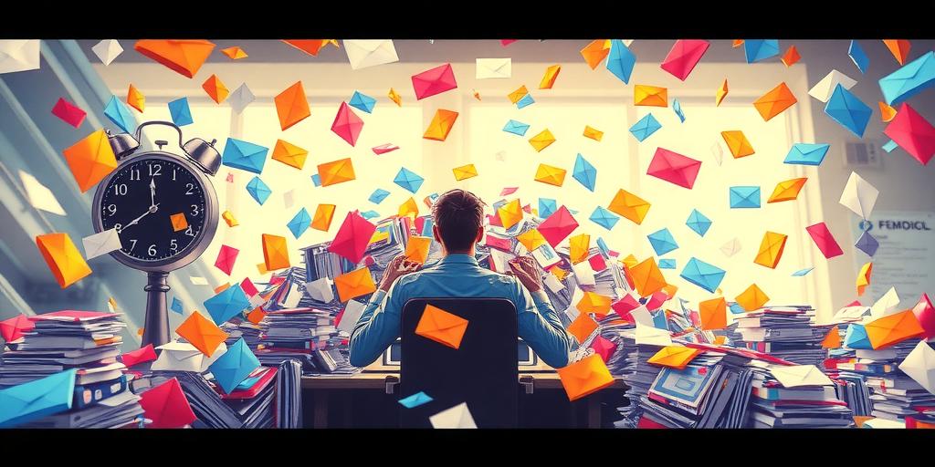 image representing email overload or excessive emails