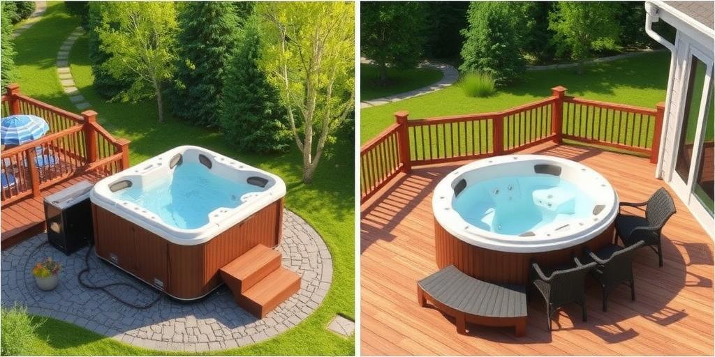 different types of barriers for hot tubs images