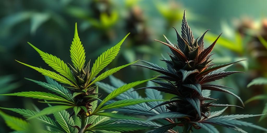 Illustration of health benefits of CBD and THC