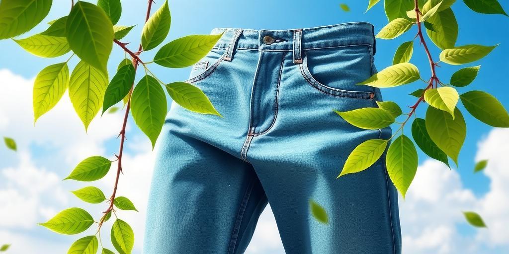 features of sustainable jeans infographic