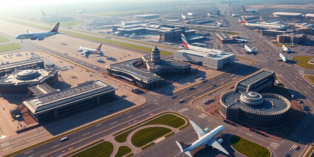 Dallas airports overview infographic or image