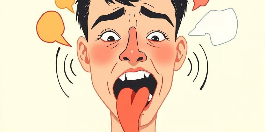 image of a person struggling to chew food