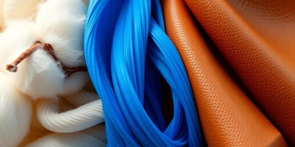 Image of recycled polyester combined with organic cotton and chrome-free leather