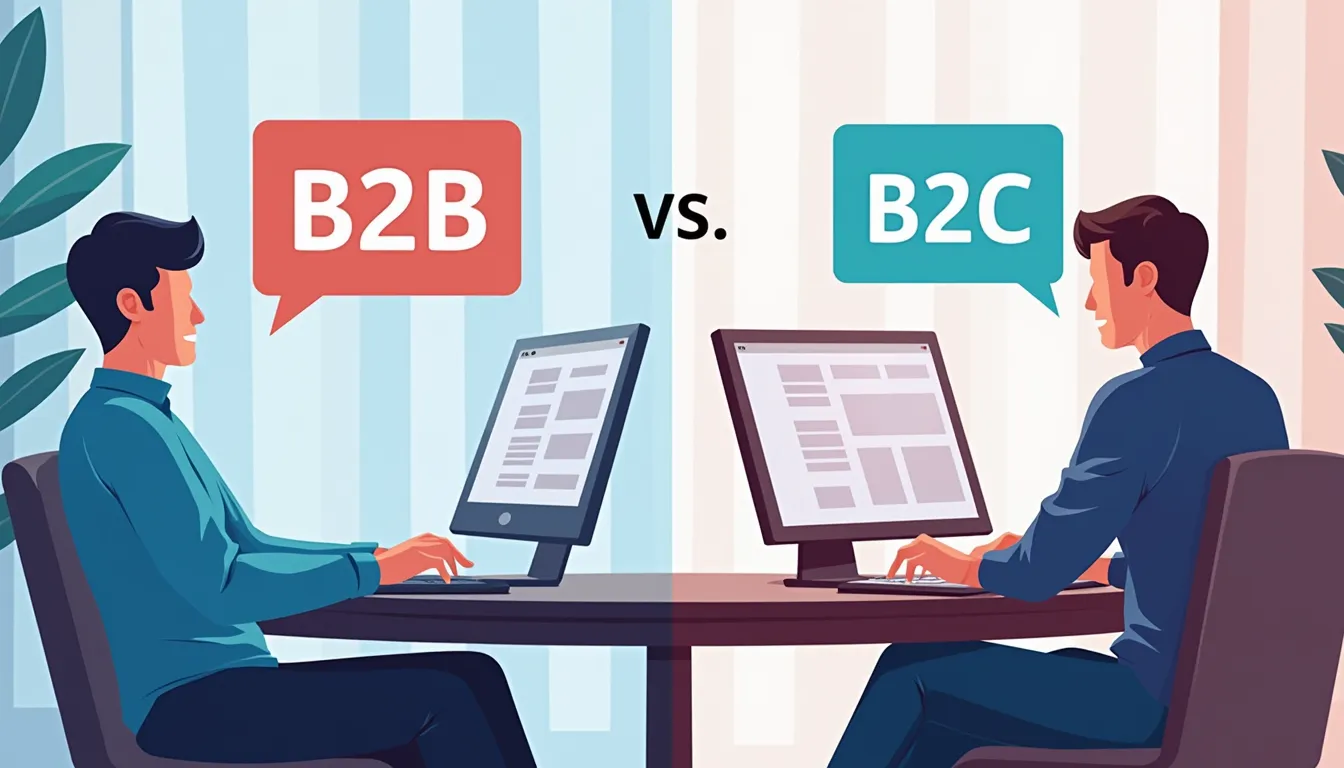 B2B vs B2C marketing comparison chart