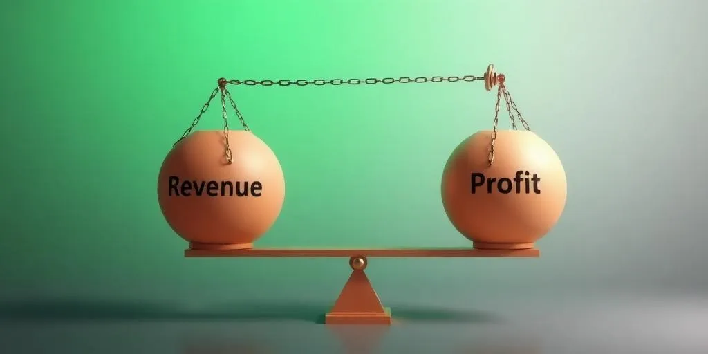 visual representation of revenue and profit paradox