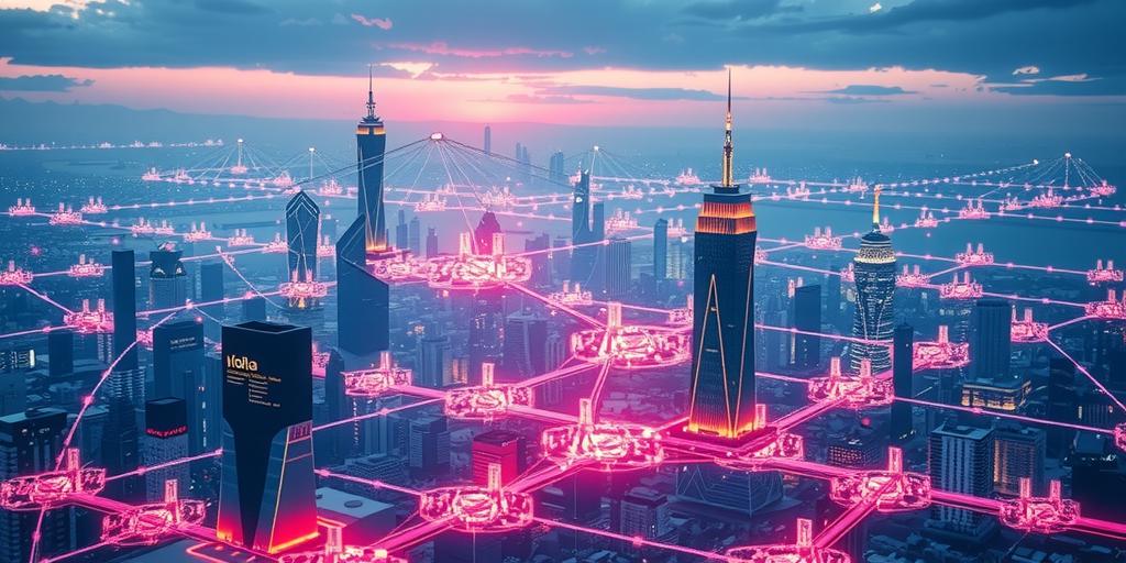 futuristic AI development concept with technology and innovation