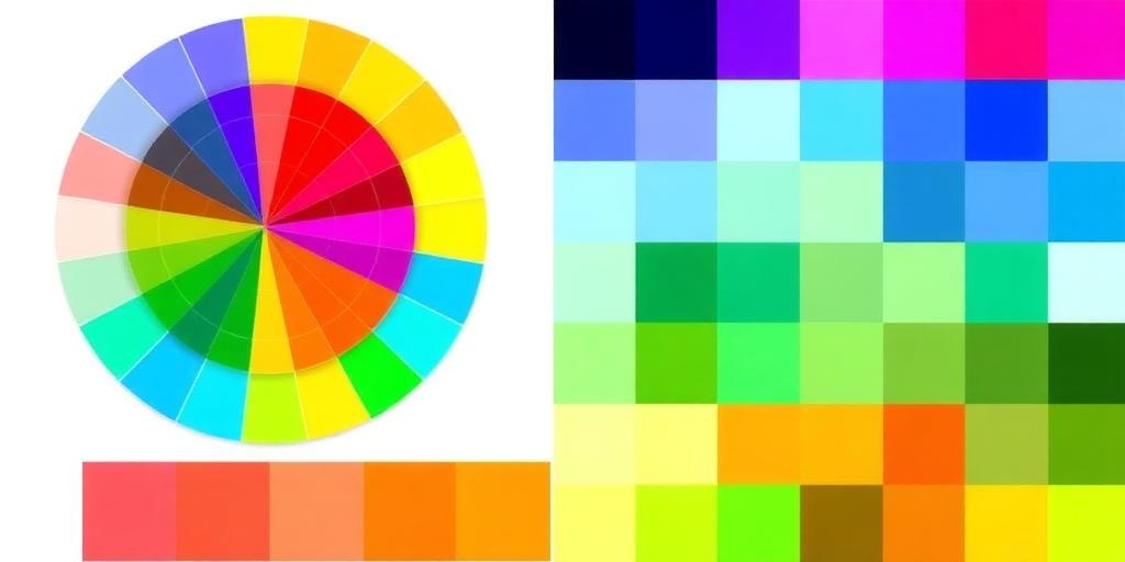 Rgb color model and hex color format comparison image