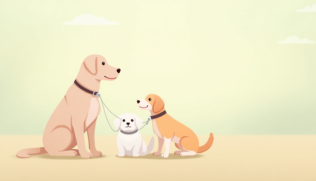 image of a child walking a dog or pet sitting