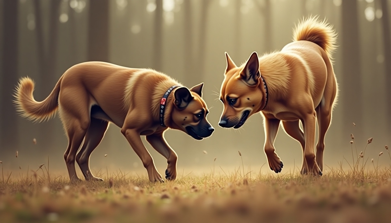 image of a dog displaying aggressive behavior