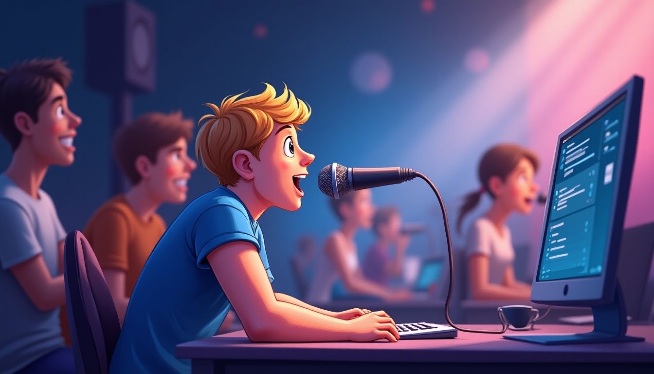 people engaging in a podcast