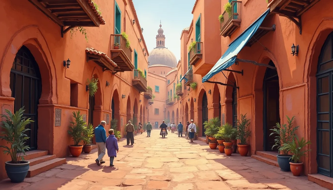 Marrakech Morocco vibrant market image